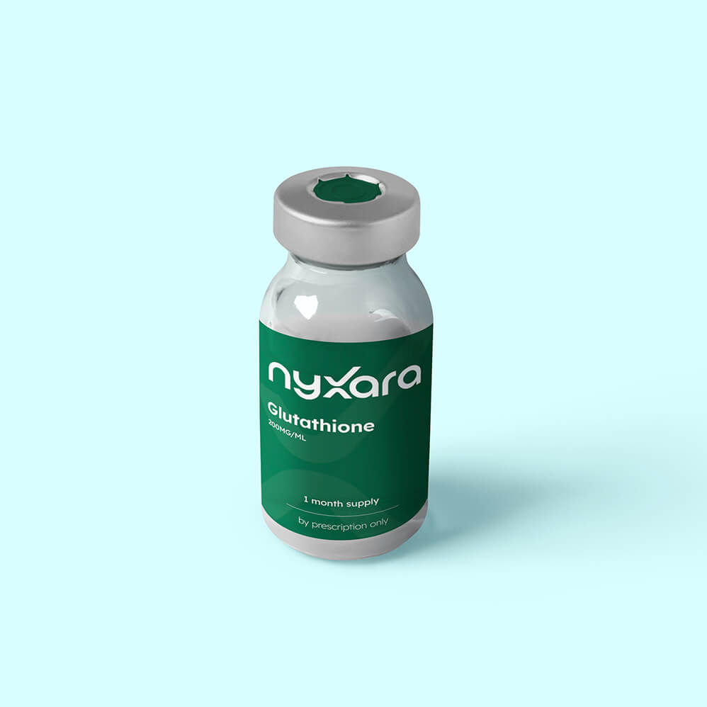 light blue bg vial glutathione