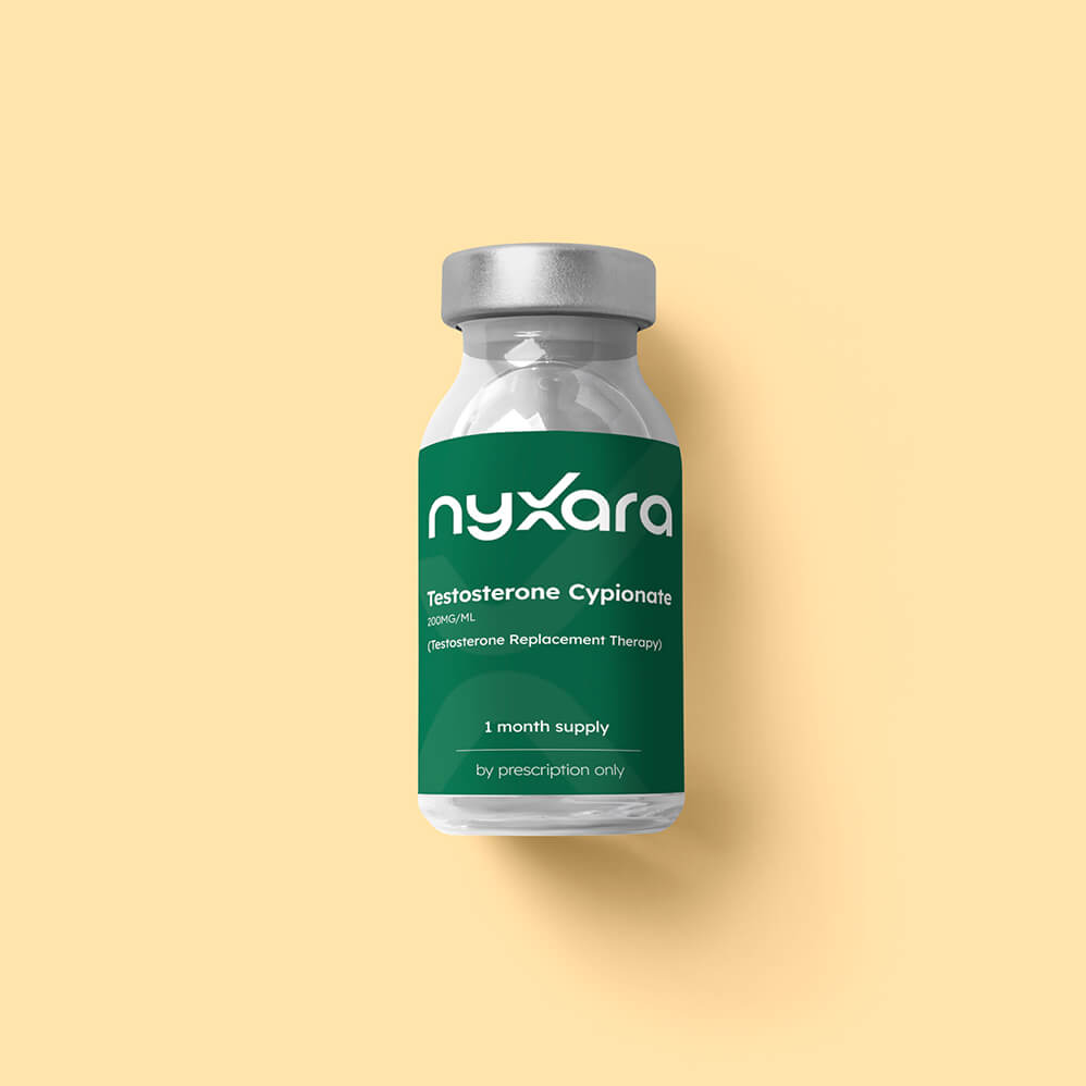 TRT vial bottle yellow bg