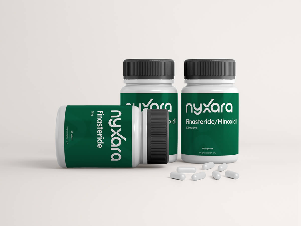 finasteride - minoxidil bottles